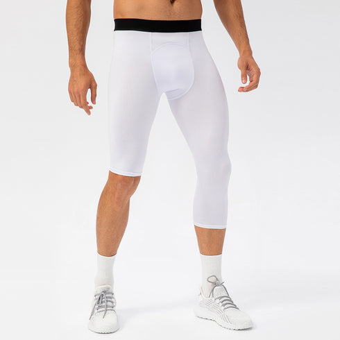 Men's Basketball Single Leg Tight Sports Compression Shorts